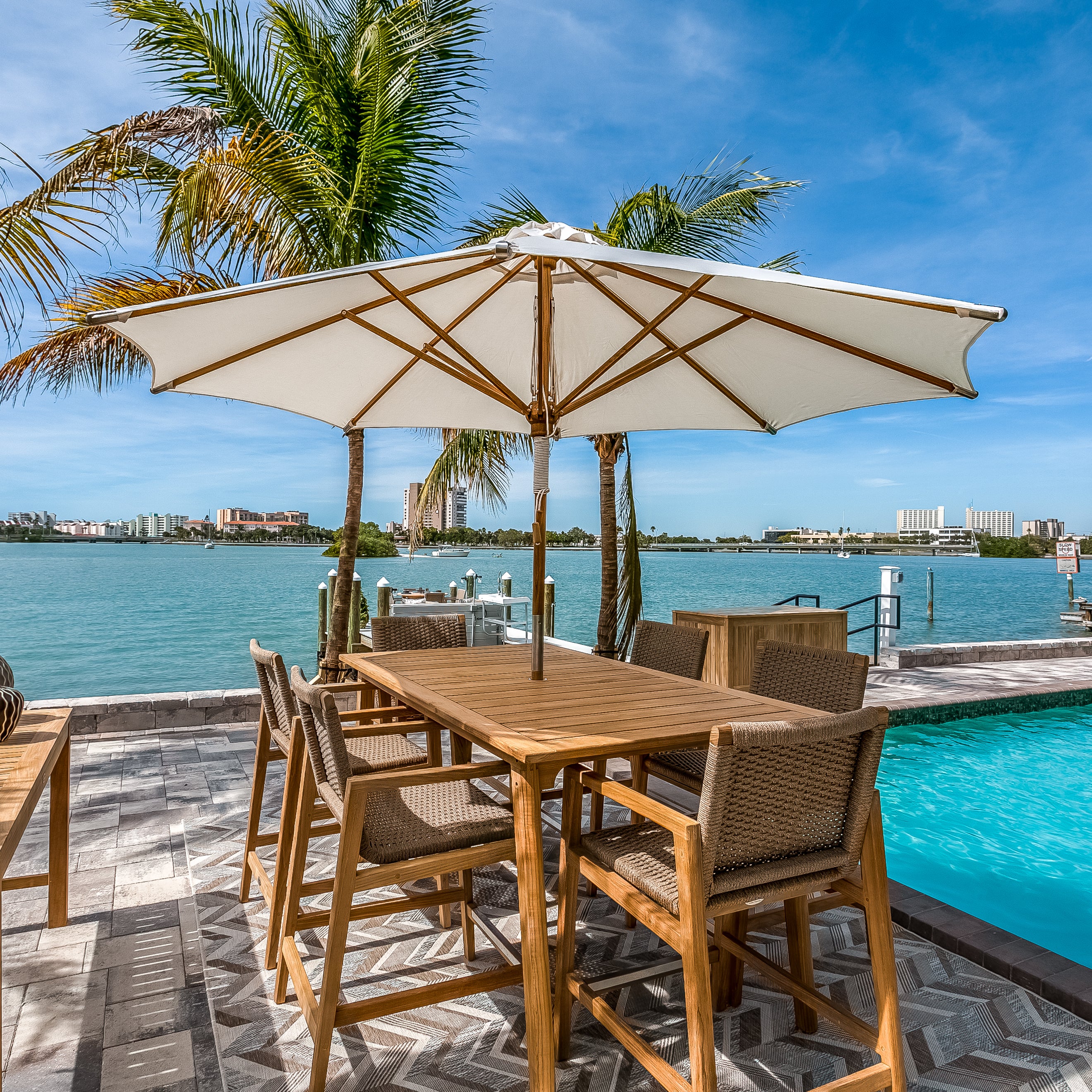 7-Piece Teak Outdoor Dining Set (Img 1)