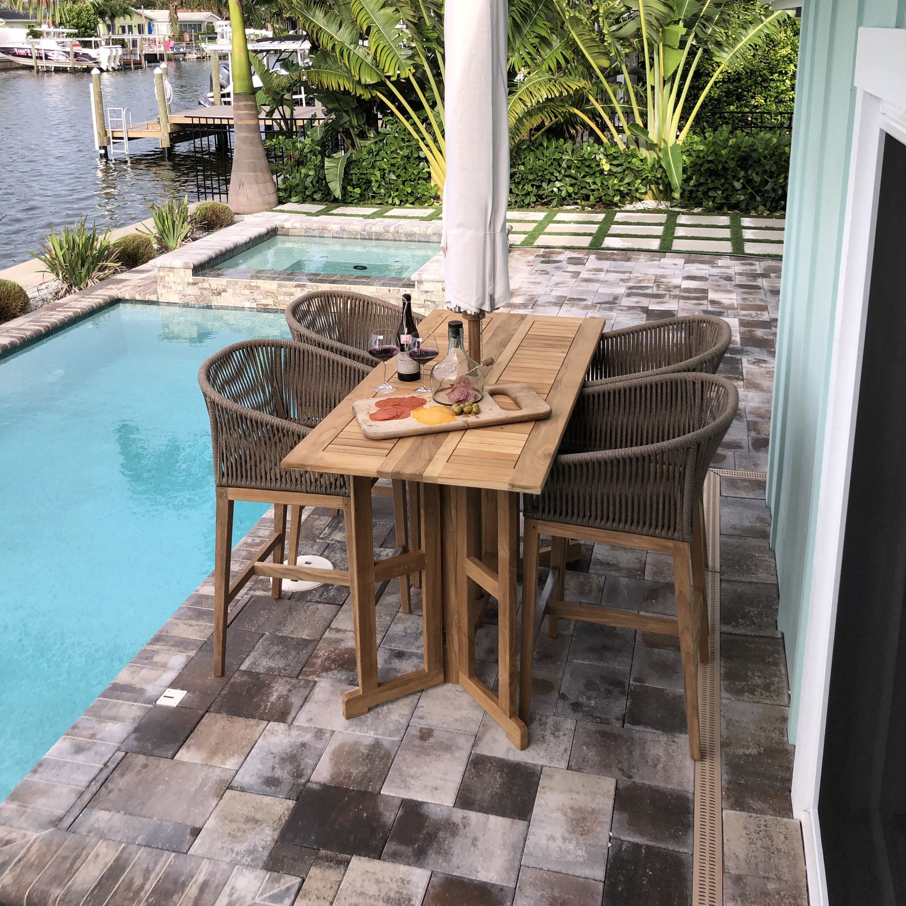 Teak Dining Patio Set (Img 1)
