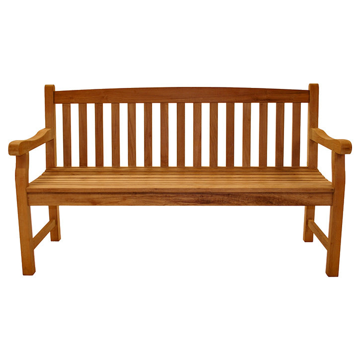 Teak Outdoor Bench With Back (Img 1)