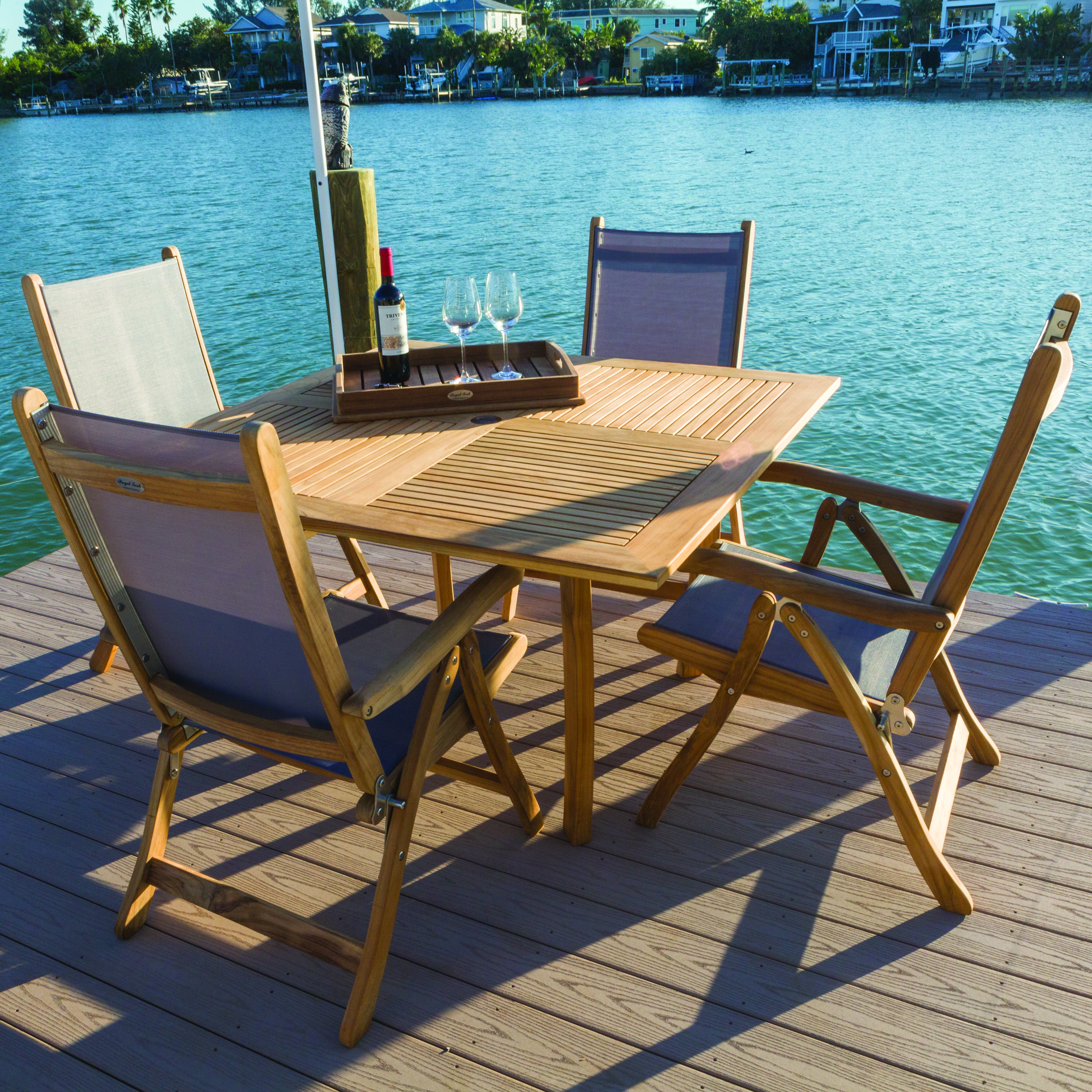 Teak Patio Dining Set (Img 1)
