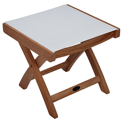 Teak Folding Sling Footrest