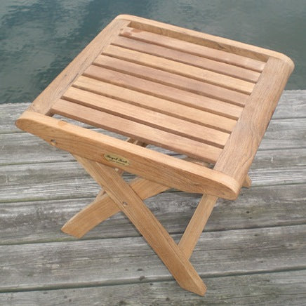 Teak Folding Footrest
