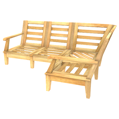 Miami Teak Sectional (Frame Only)