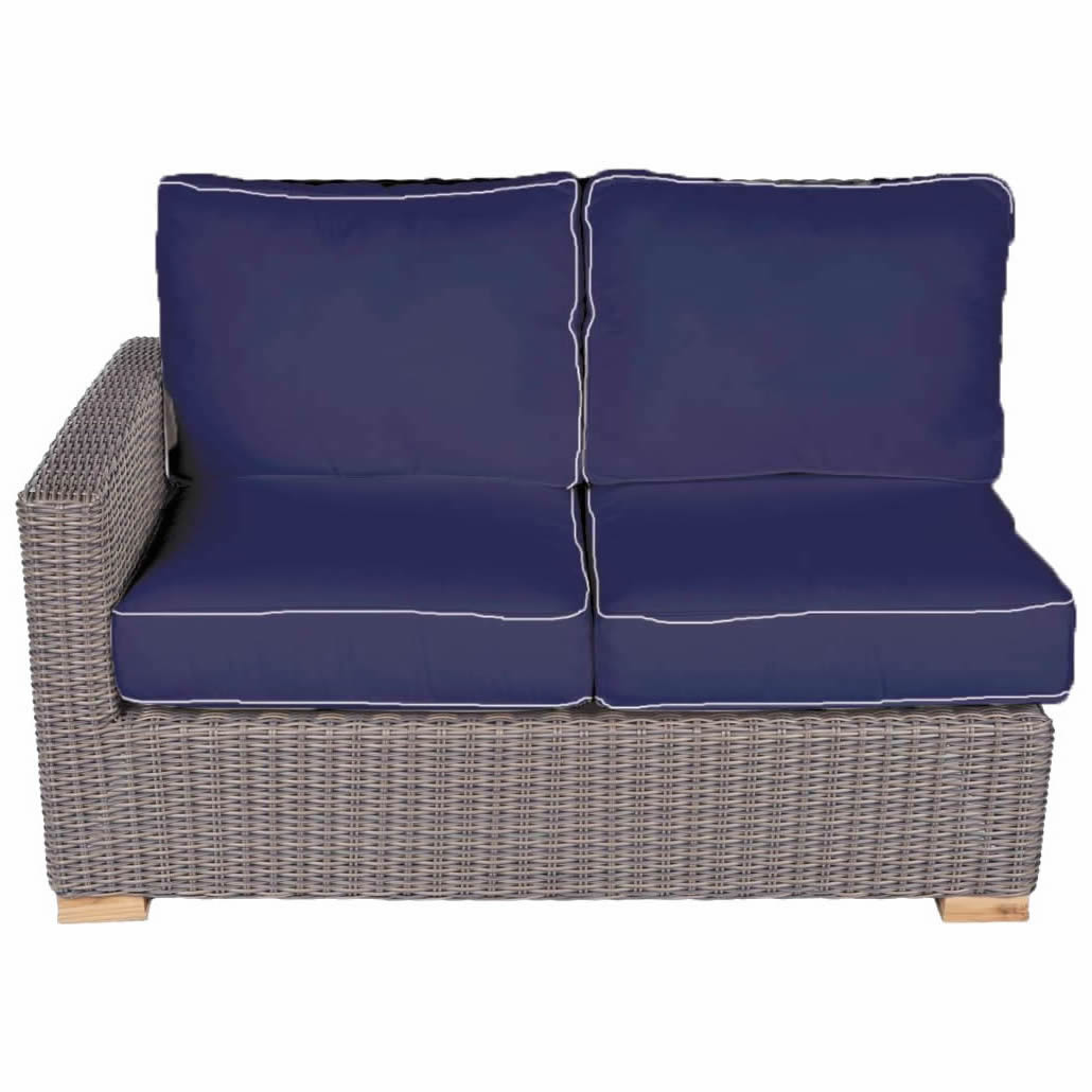 Sanibel Wicker Sectional 2-Seat Left Arm Piece