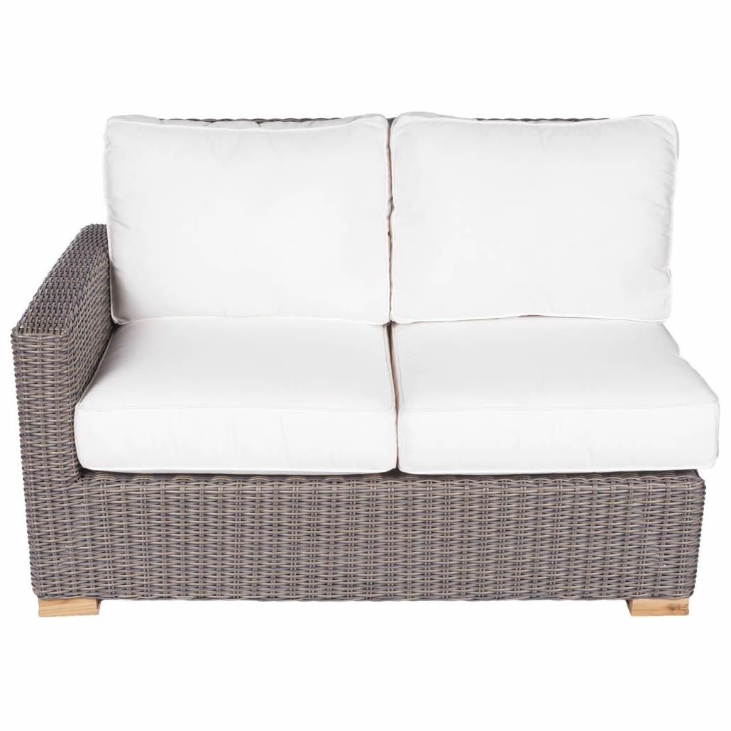 Sanibel Wicker Sectional 2-Seat Left Arm Piece