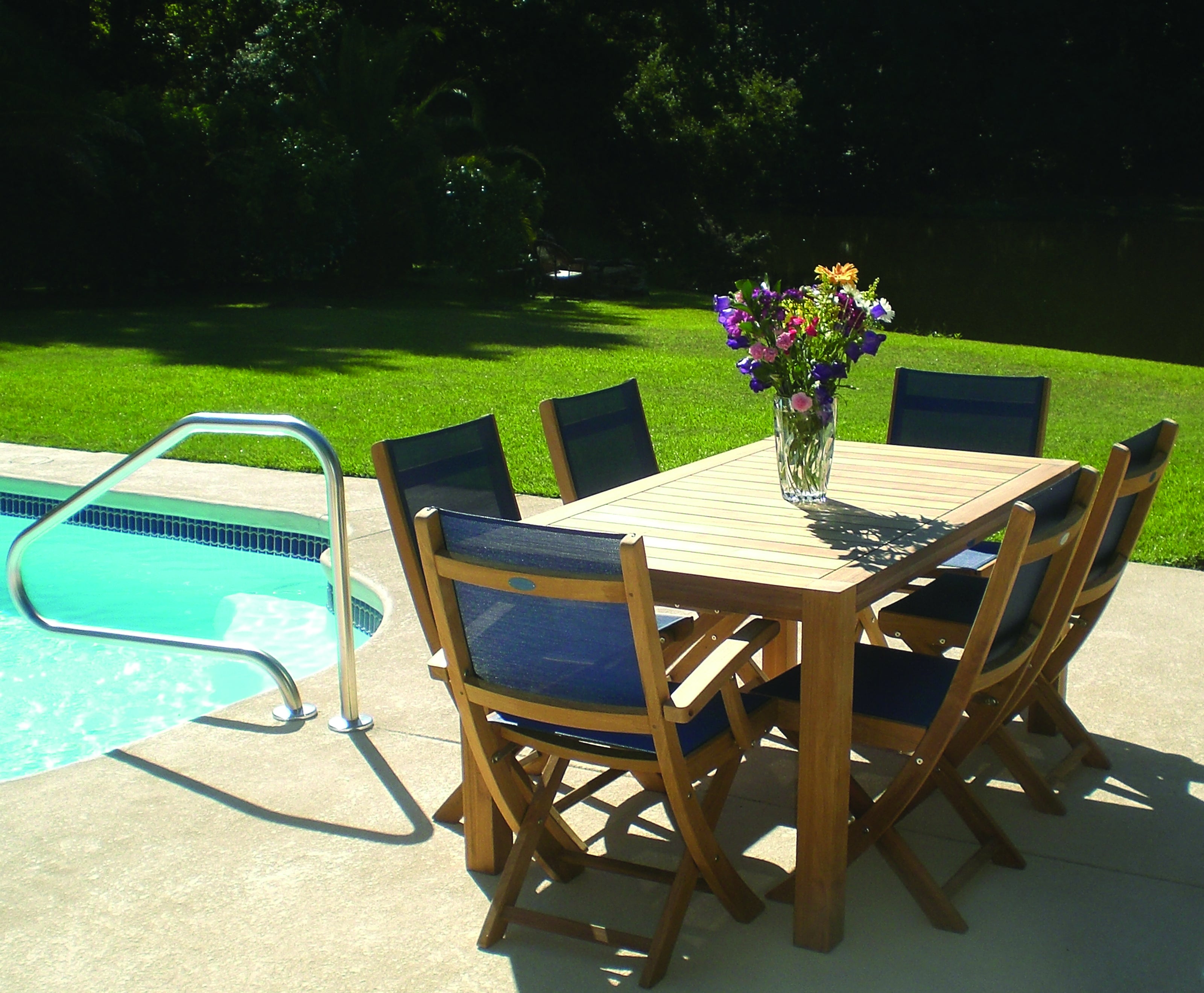 Teak Wood Dining Table With 6 Chairs (Img 2)