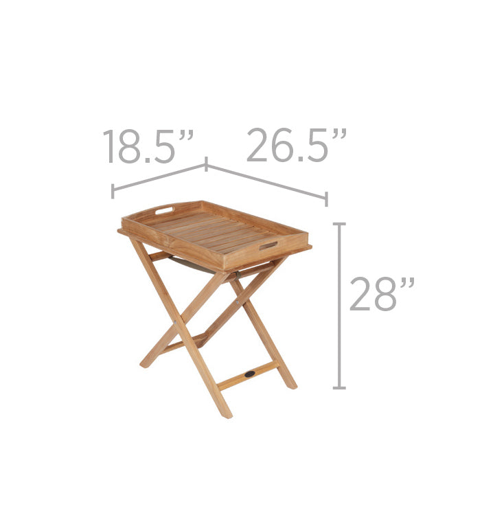 Teak Tray & Stand