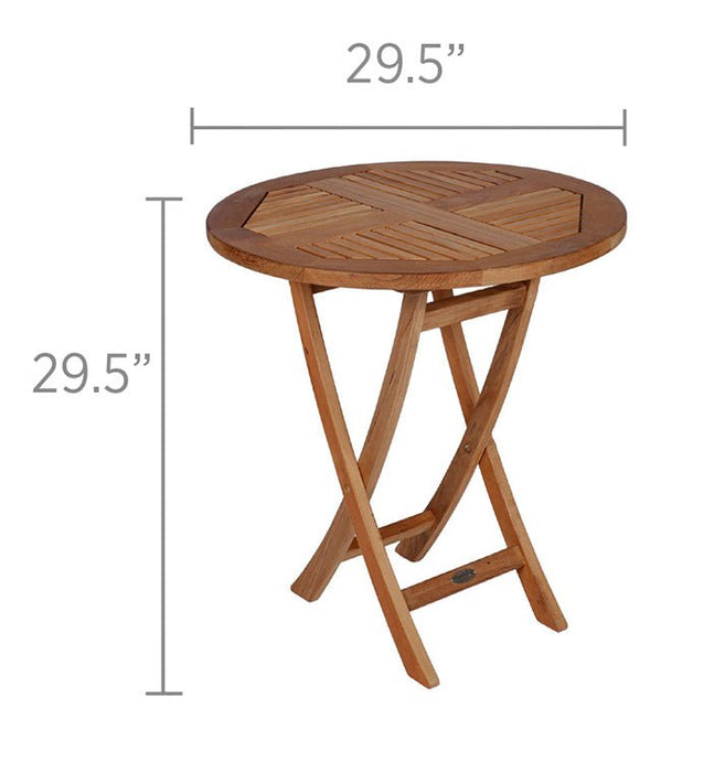 Small Teak Dining Table (29.5" Round) - Sailor - Teak HQ™