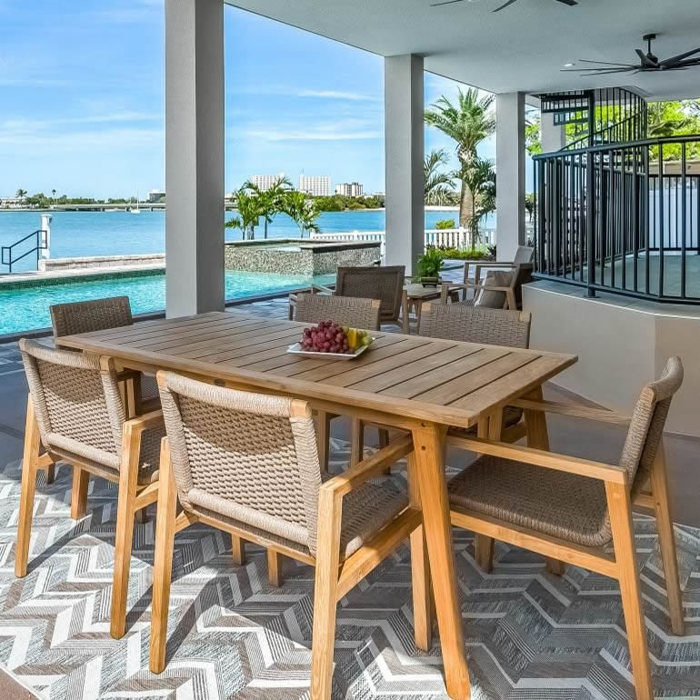 Teak Outdoor Dining Table (65