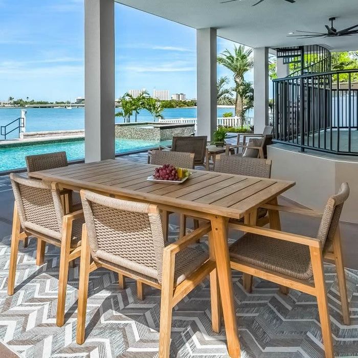 Teak Outdoor Dining Table (65" Long Rectangle) - Admiral - Teak HQ™