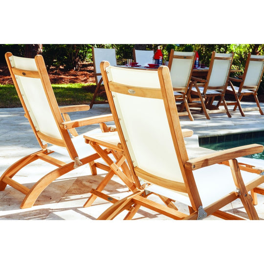 Teak Outdoor Lounge Set - 2 Steamers + Picnic Table - Teak HQ™