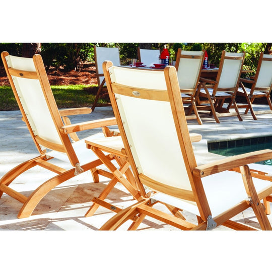 Teak Outdoor Lounge Set - 2 Steamers + Picnic Table - Teak HQ™