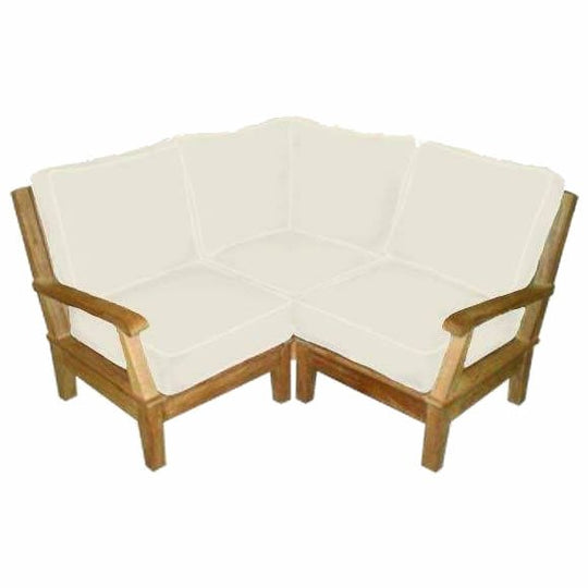 Teak Outdoor Sectional Furniture (Left End + Right End + Corner Combo) - Miami - Teak HQ™