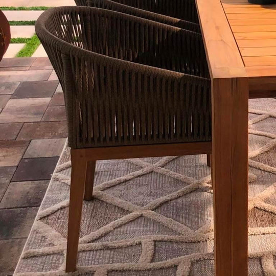 Teak Patio Dining Furniture - Comfort (Table) & Malibu (6 Chairs) - Teak HQ™