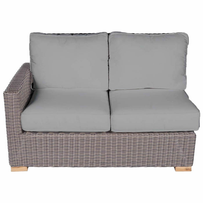 Teak Wood Outdoor Sectional Piece (Left End 2 - Seater) - Sanibel - Teak HQ™