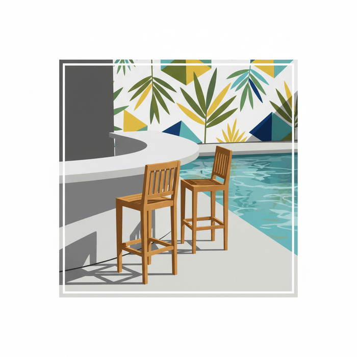 Elevate Your Poolside Living: Discover Durable Teak Outdoor Bar Stools - Teak HQ™