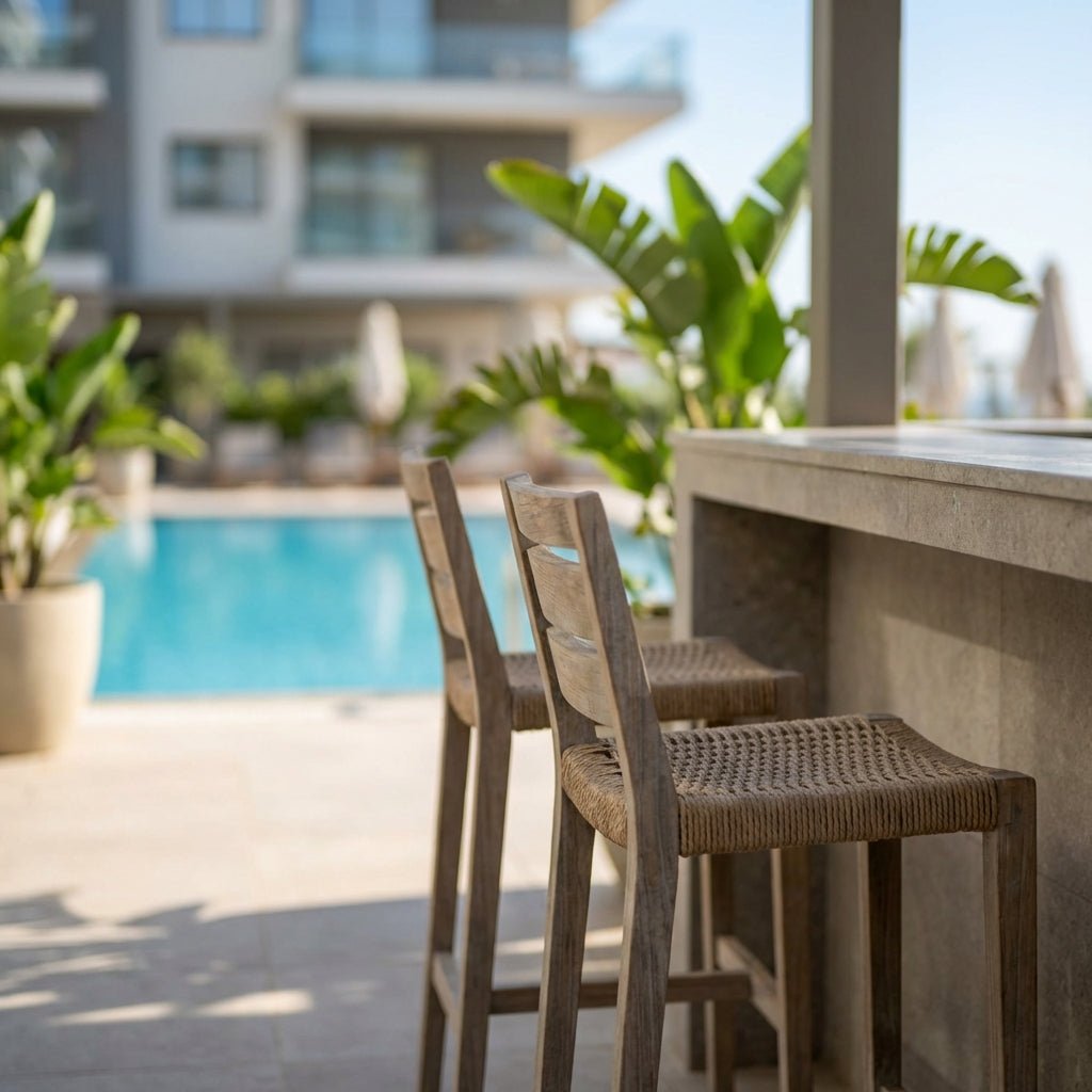 How to Choose Stylish and Durable Teak Outdoor Pool Bar Stools for Your Patio - Teak HQ™