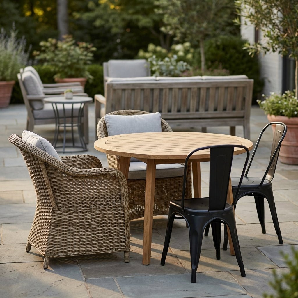 How to Mix Teak with Metal and Wicker: A Complete Styling Guide - Teak HQ™