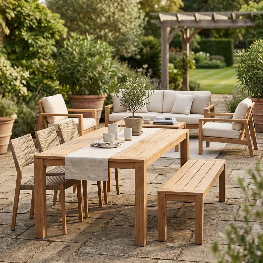 Premium Backyard Inspiration: High-Quality Outdoor Dining and Lounge Setups - Teak HQ™