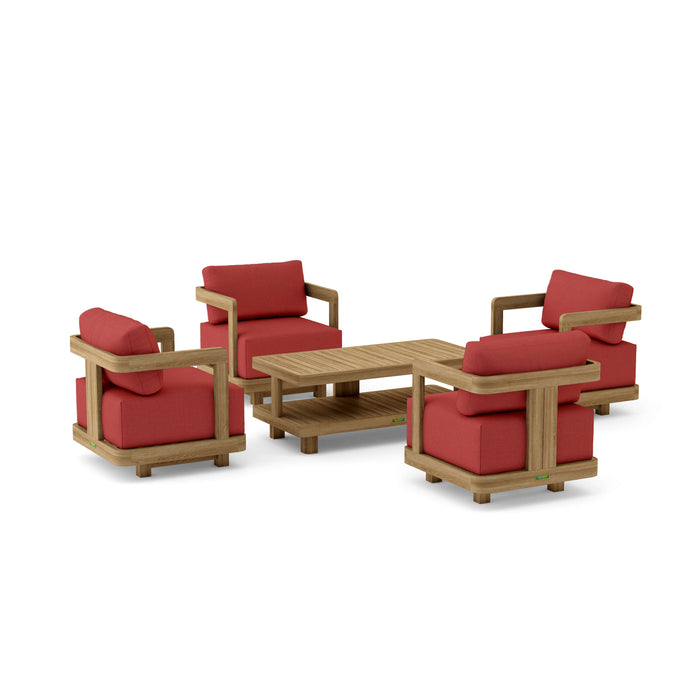 Outdoor Teak Garden Furniture - Granada 5-Piece Set