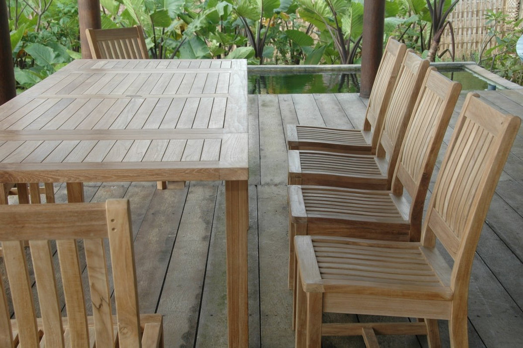 11 - Piece Teak Outdoor Dining Set - Bahama (Table) & Rialto (Chairs) - Teak HQ™