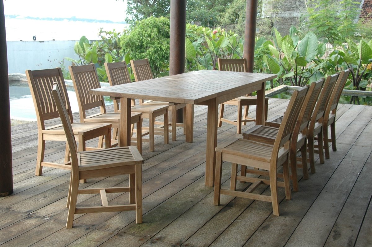 11 - Piece Teak Outdoor Dining Set - Bahama (Table) & Rialto (Chairs) - Teak HQ™
