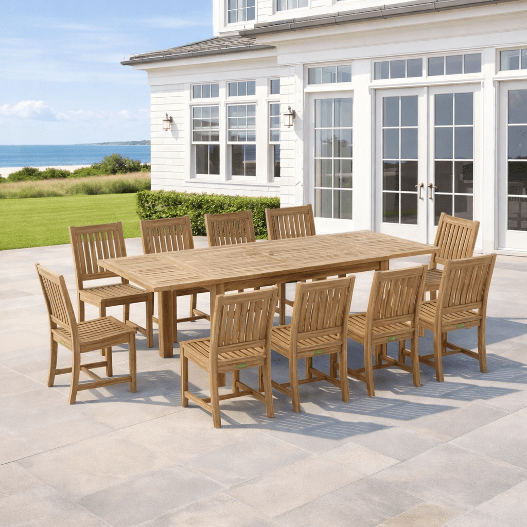 11 - Piece Teak Outdoor Dining Set - Bahama (Table) & Rialto (Chairs) - Teak HQ™