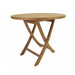 2 - Person Folding Teak Dining Table (35" Round) - Bahama - Teak HQ™