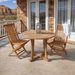 2 - Seat Outdoor Teak Dining Set - Descanso (Table) & Bristol (Chairs) - Teak HQ™