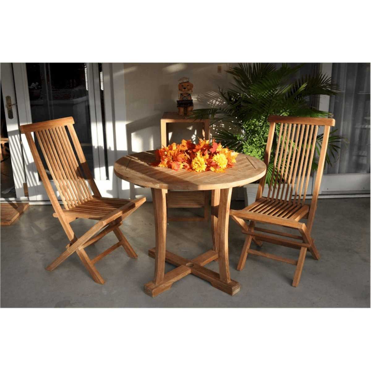 2 - Seat Outdoor Teak Dining Set - Descanso (Table) & Bristol (Chairs) - Teak HQ™