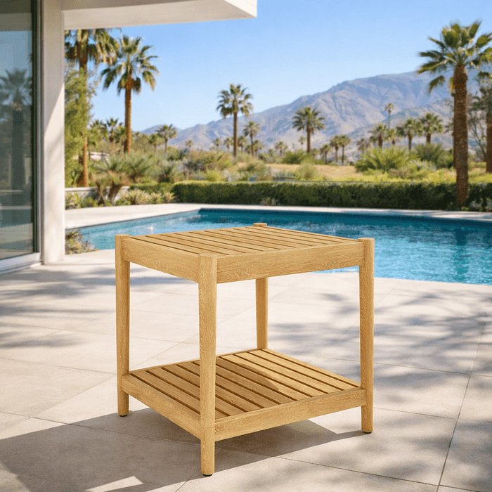 2 - Tier Teak Side Table (Square) - San Lucas - Teak HQ™