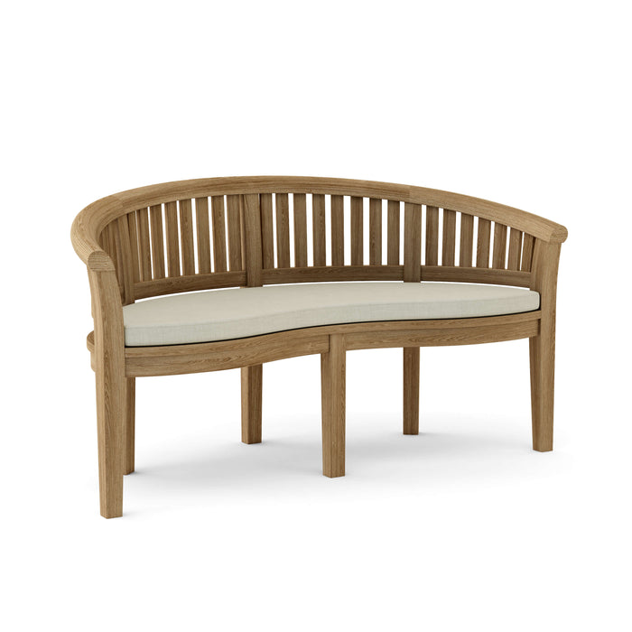 Contemporary Outdoor Teak Furniture - Curve 4-Piece Set