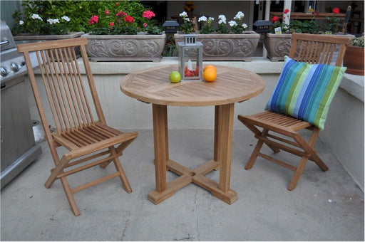 3 - Piece Teak Bistro Set - Montage (Table) & Bristol (Chairs) - Teak HQ™
