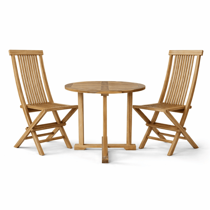 3 - Piece Teak Bistro Set - Montage (Table) & Bristol (Chairs) - Teak HQ™