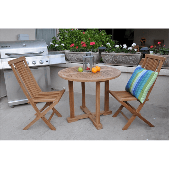 3 - Piece Teak Bistro Set - Montage (Table) & Bristol (Chairs) - Teak HQ™