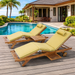 3 - Piece Teak Patio Set - 2 Sun Bed Loungers + Picnic Table - Teak HQ™