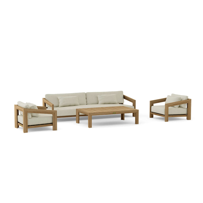 Solid Teak Patio Furniture - Smyrna 4-Piece Set