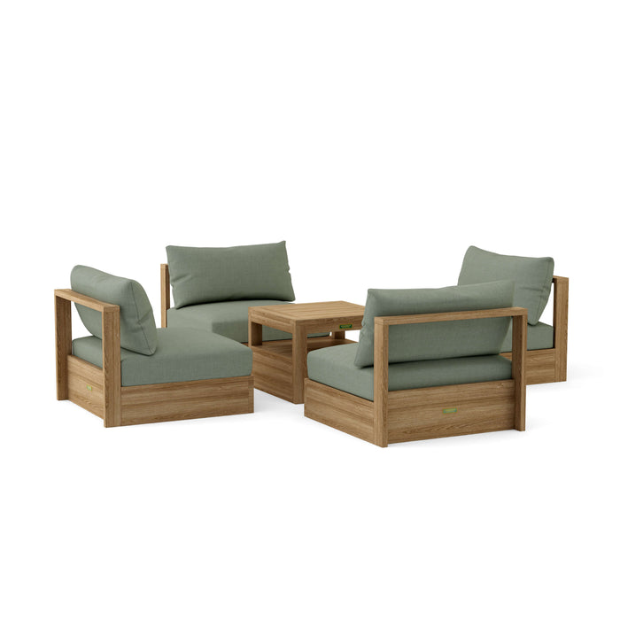 High-End Teak Patio Furniture - Copacabana 5-Piece Set