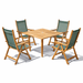 4 - Chair Teak Dining Set - Dolphin (Table) & Florida (Chairs) - Teak HQ™
