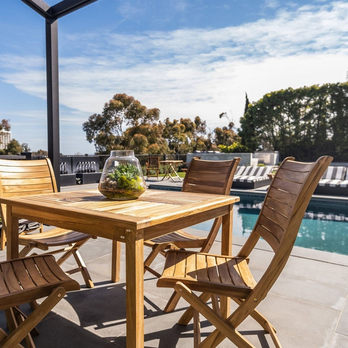 4 - Person Teak Outdoor Dining Table for 4 (39" Square) - Monaco - Teak HQ™
