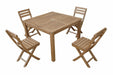 5 - Piece Teak Outdoor Dining Set - Montage (Table) & Alabama (Chairs) - Teak HQ™