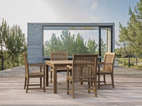 5-Piece Teak Patio Dining Set - Windsor (Table) & Chicago (Chairs)
