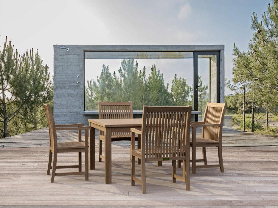 5 - Piece Teak Patio Dining Set - Windsor (Table) & Chicago (Chairs) - Teak HQ™