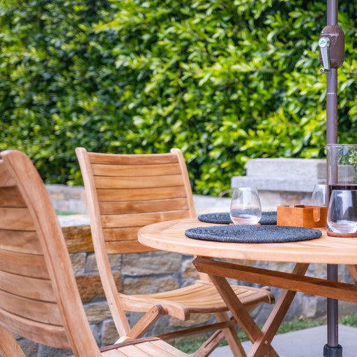 5 - Piece Teak Patio Set With Foldable Teak Chairs (Portico) - Teak HQ™