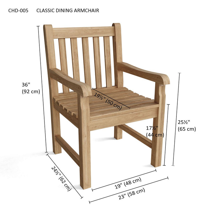 Wooden Teak Chair - Classic