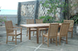 6 - Person Teak Outdoor Dining Set - Bahama (Table) & Chicago (Chairs) - Teak HQ™