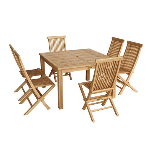 6-Seater Teak Garden Furniture - Windsor (Table) & Classic (Chairs) - Teak HQ™