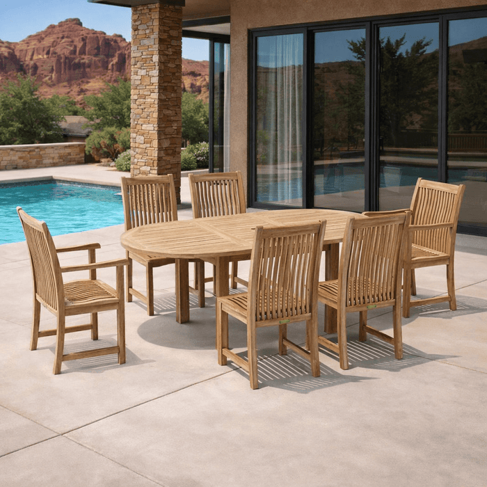 7 - Piece Teak Dining Set - Bahama (Table) & Chicago (Chairs) - Teak HQ™
