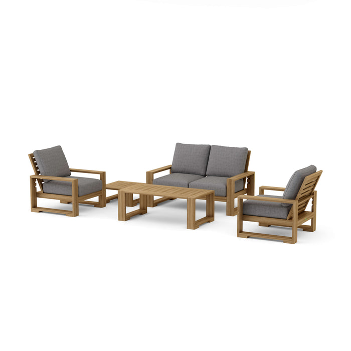 Teak Deep Seating Patio Furniture - Capistrano 5-Piece Set