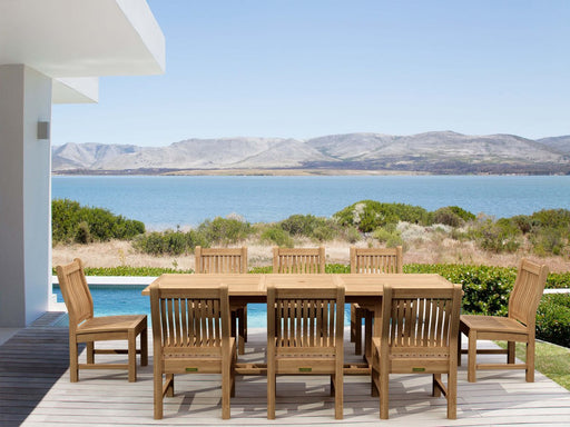 8 - Seater Teak Patio Dining Set - Bahama (Table) & Sahara (Chairs) - Teak HQ™